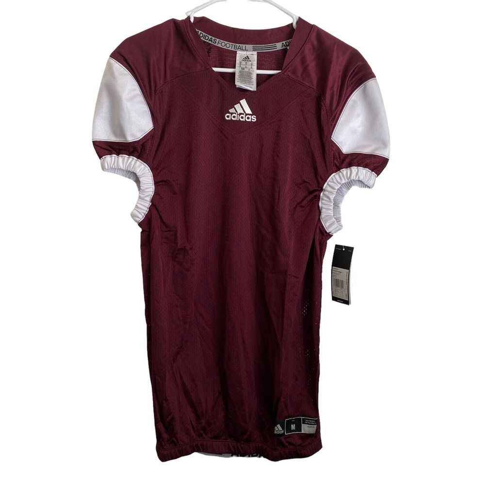 Adidas Techfit Hyped Football Jersey Maroon/White Size M AZ9274 Press‎ Coverage